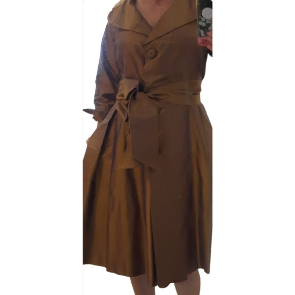 Sara Campbell Designer Dress Silk Shirt Dress Size 6 - Picture 4 of 6